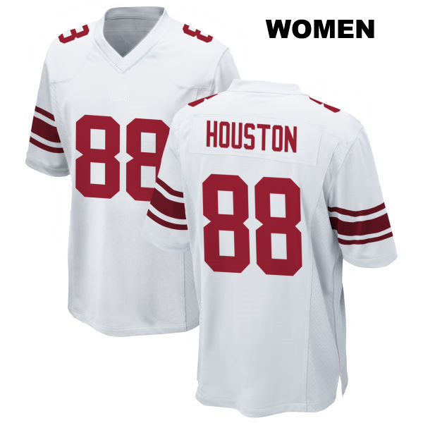 Dennis Houston New York Giants Stitched Away Womens Number 88 White Game Football Jersey