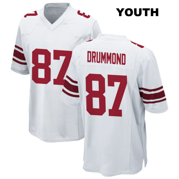 Dylan Drummond Away New York Giants Stitched Youth Number 87 White Game Football Jersey