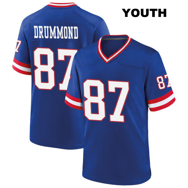 Dylan Drummond Stitched New York Giants Youth Classic Number 87 Blue Game Football Jersey